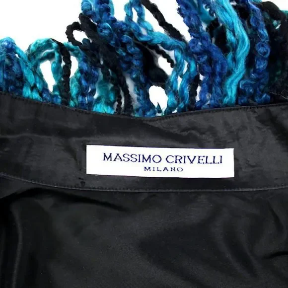 Silk Taffeta Puff Sleeve Blouse w/Embroidered Accents by MASSIMO CRIVELLI MILAN - Picture 10 of 12